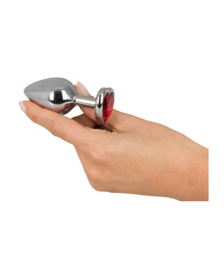 Ozdobny korek analny z sercem kryształek plug 8cm