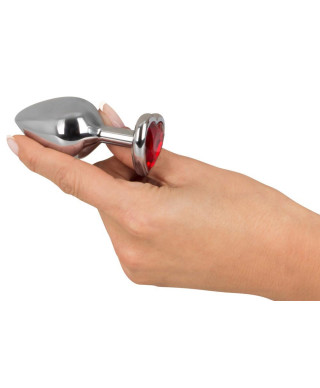Ozdobny korek analny z sercem kryształek plug 8cm