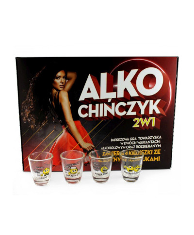 Alko chińczyk 2 gry alkoholowe imprezowe kieliszki