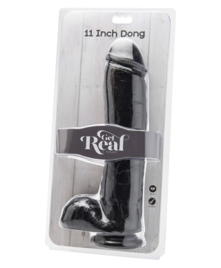 Dildo-cock 11 inch w balls black