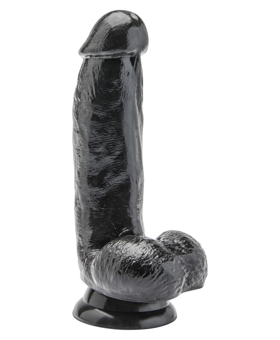 Dildo z jądrami przyssawka realistyczny penis 15cm