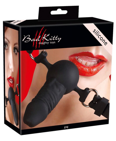 Knebel z silikonowym penisem dildo bondage bdsm