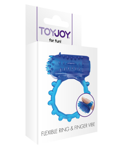 Pierścień-FLEX RING AND FINGER VIBE BLUE