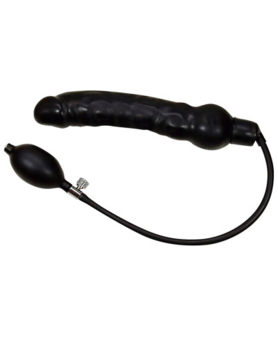 Nadmuchiwane czarne dildo penis z lateksu 25 cm