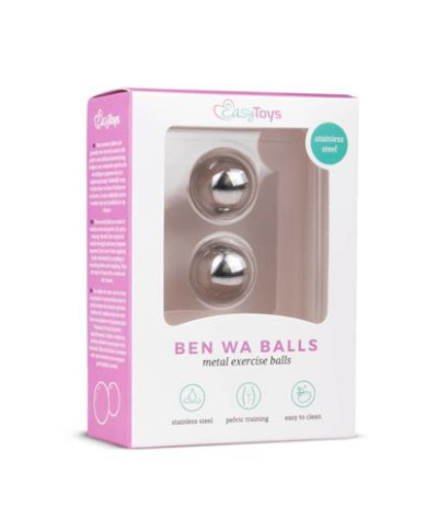 Kulki-Silver ben wa balls - 19mm