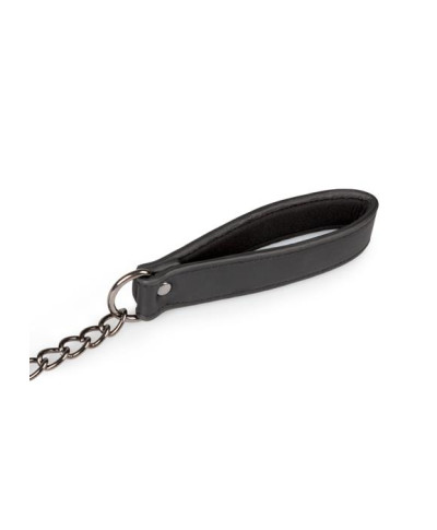 Wiązania-Leather Collar With Nipple Chains