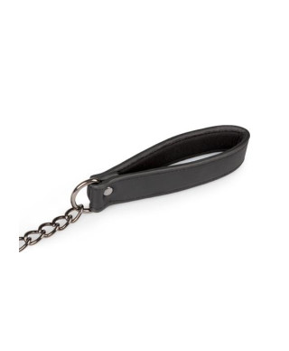 Wiązania-Leather Collar With Nipple Chains