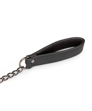Wiązania-Leather Collar With Nipple Chains