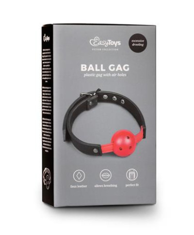 Knebel-Ball Gag With PVC Ball - Red