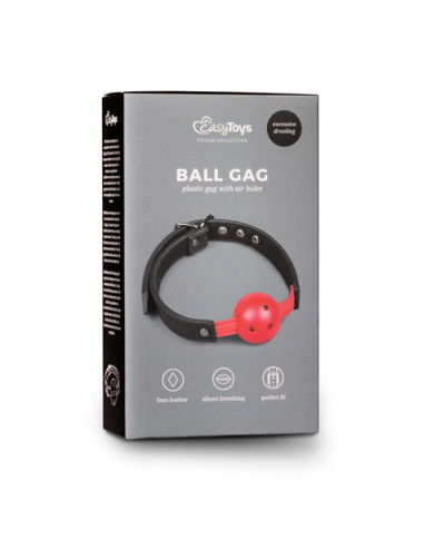 Knebel-Ball Gag With PVC Ball - Red