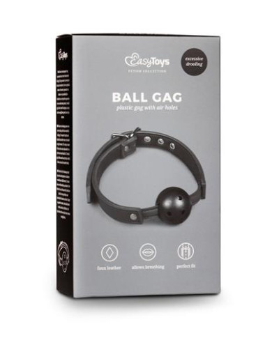 Knebel-Ball Gag With PVC Ball - Black