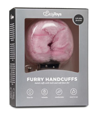 Kajdanki-furry handcuffs - pink