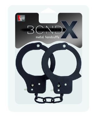 Kajdanki-BONDX METAL CUFFS - BLACK