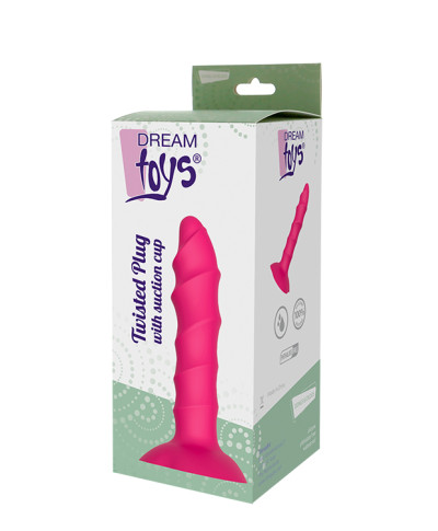 Plug-DREAM TOYS TWISTED PLUG WITH SUCTION CUP