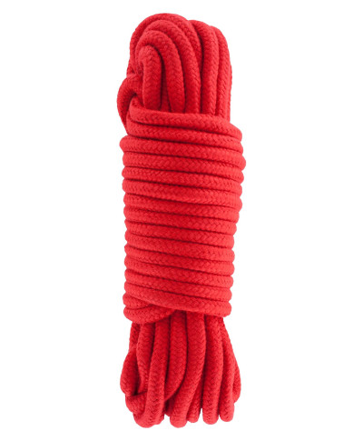 Wiązania-BONDAGE ROPE 10 METER RED