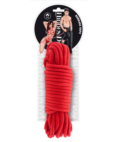Wiązania-BONDAGE ROPE 10 METER RED