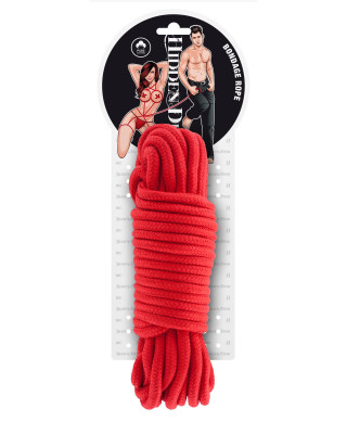 Wiązania-BONDAGE ROPE 10 METER RED