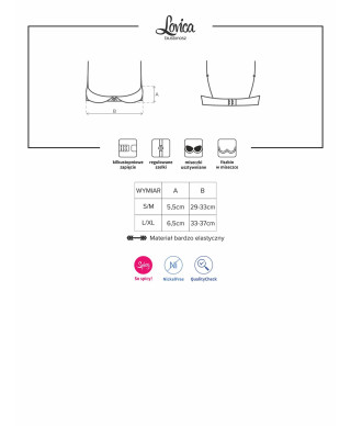 Erotyczny półbiustonosz otwarte miski lovica lxl