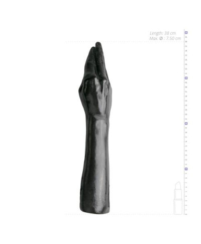 Czarne dildo do fistingu w kształcie ręki 43 cm