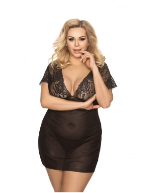 Marina black chemise XXL czarna halka