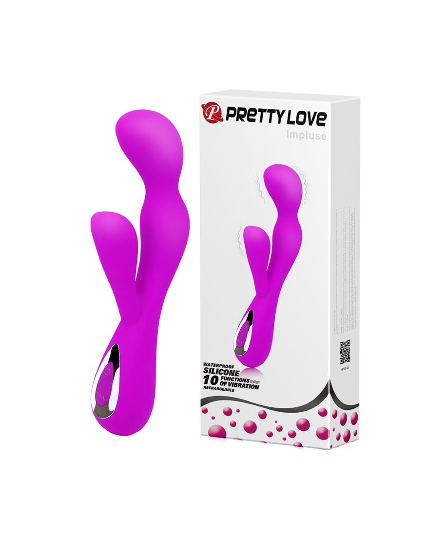 Wibrator z masażerem łechtaczki gspot 19cm 10 tryb