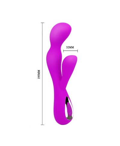 Wibrator z masażerem łechtaczki gspot 19cm 10 tryb