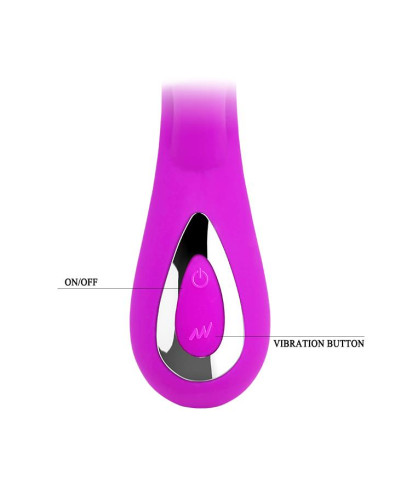 Wibrator z masażerem łechtaczki gspot 19cm 10 tryb