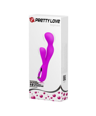 Wibrator z masażerem łechtaczki gspot 19cm 10 tryb