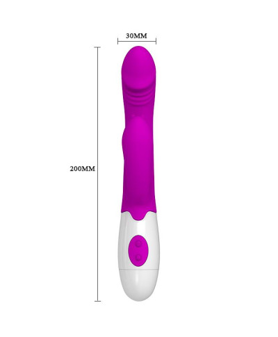 Wygięty wibrator punkt g z masażerem 20cm 7trybów