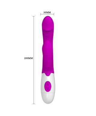 Wygięty wibrator punkt g z masażerem 20cm 7trybów