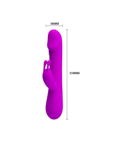 Wibrator z masażerem łechtaczki 30 trybów 21cm sex