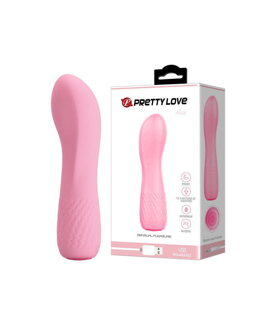 Krótki mocny masażer wibrator punkyu g 11cm 12tryb