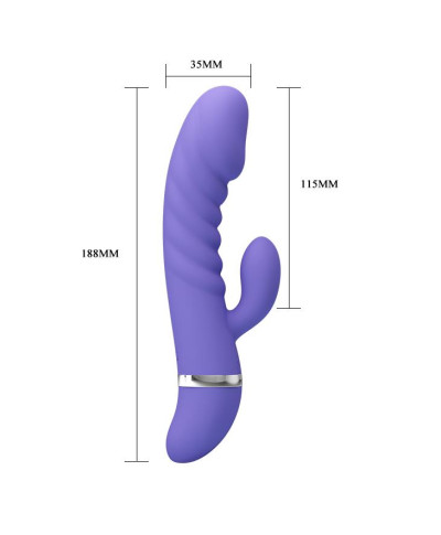 Sex wibrator ze stymulatorem łechtaczki 7tryb 18cm