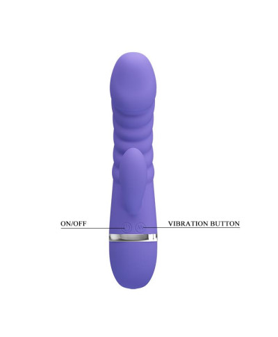 Sex wibrator ze stymulatorem łechtaczki 7tryb 18cm