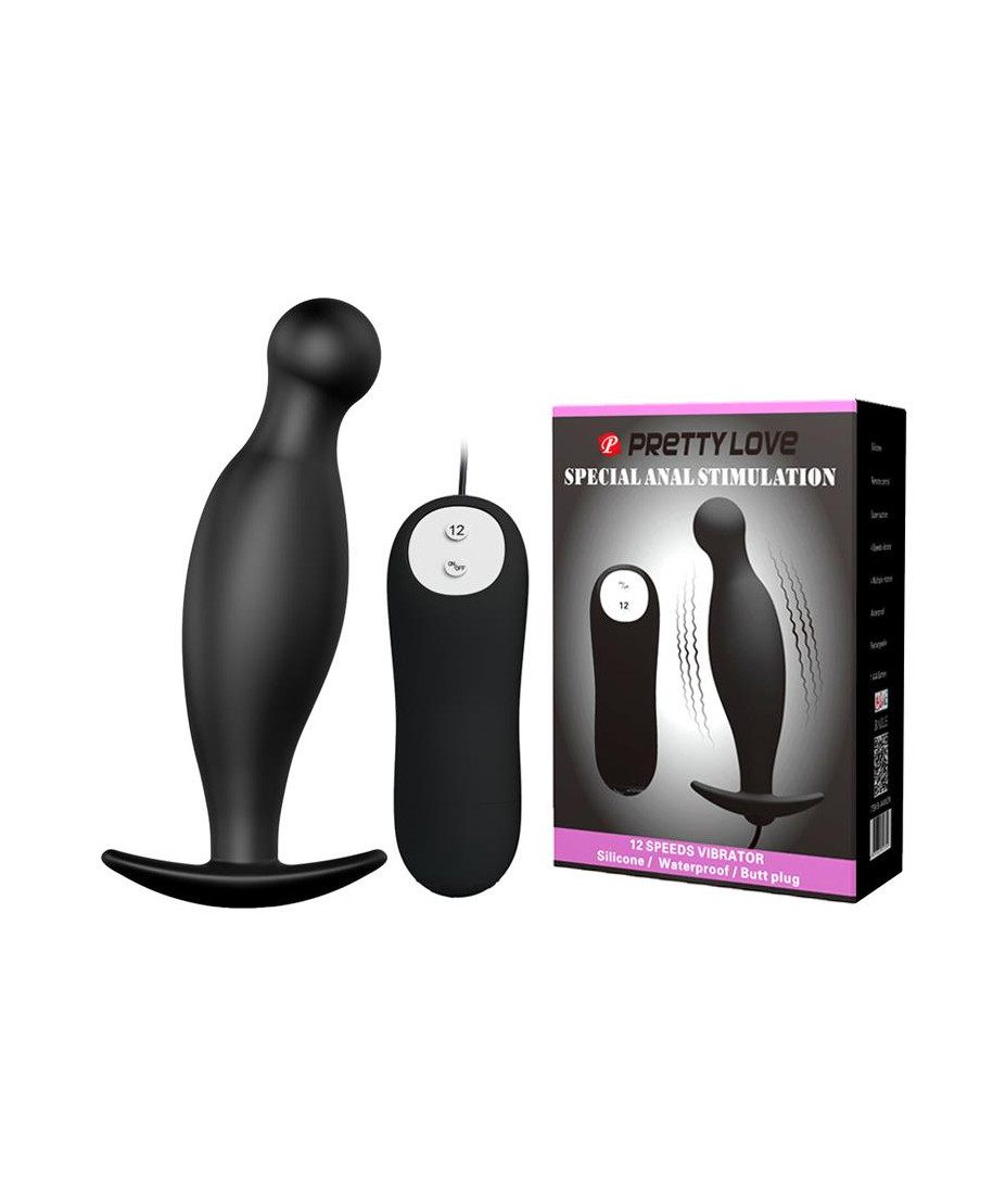 Korek analny męski do masażu prostaty 11cm 12tryb