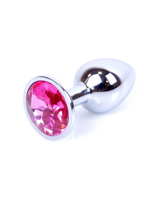 Metalowy korek analny stalowy plug kryształ 7cm