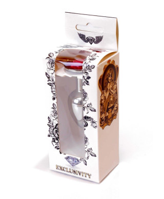 Metalowy korek analny stalowy plug kryształ 7cm