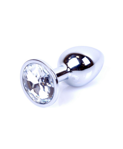 Metalowy korek analny stalowy plug kryształ 7cm