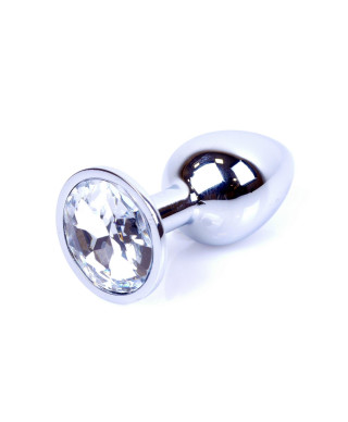 Metalowy korek analny stalowy plug kryształ 7cm