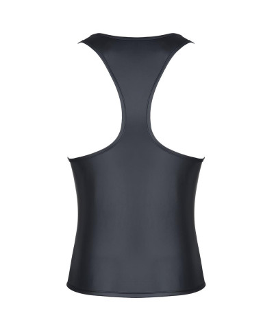 Męski t-shirt z wetlooka bez rękawów z elastyczną taśmą z przodu xxl