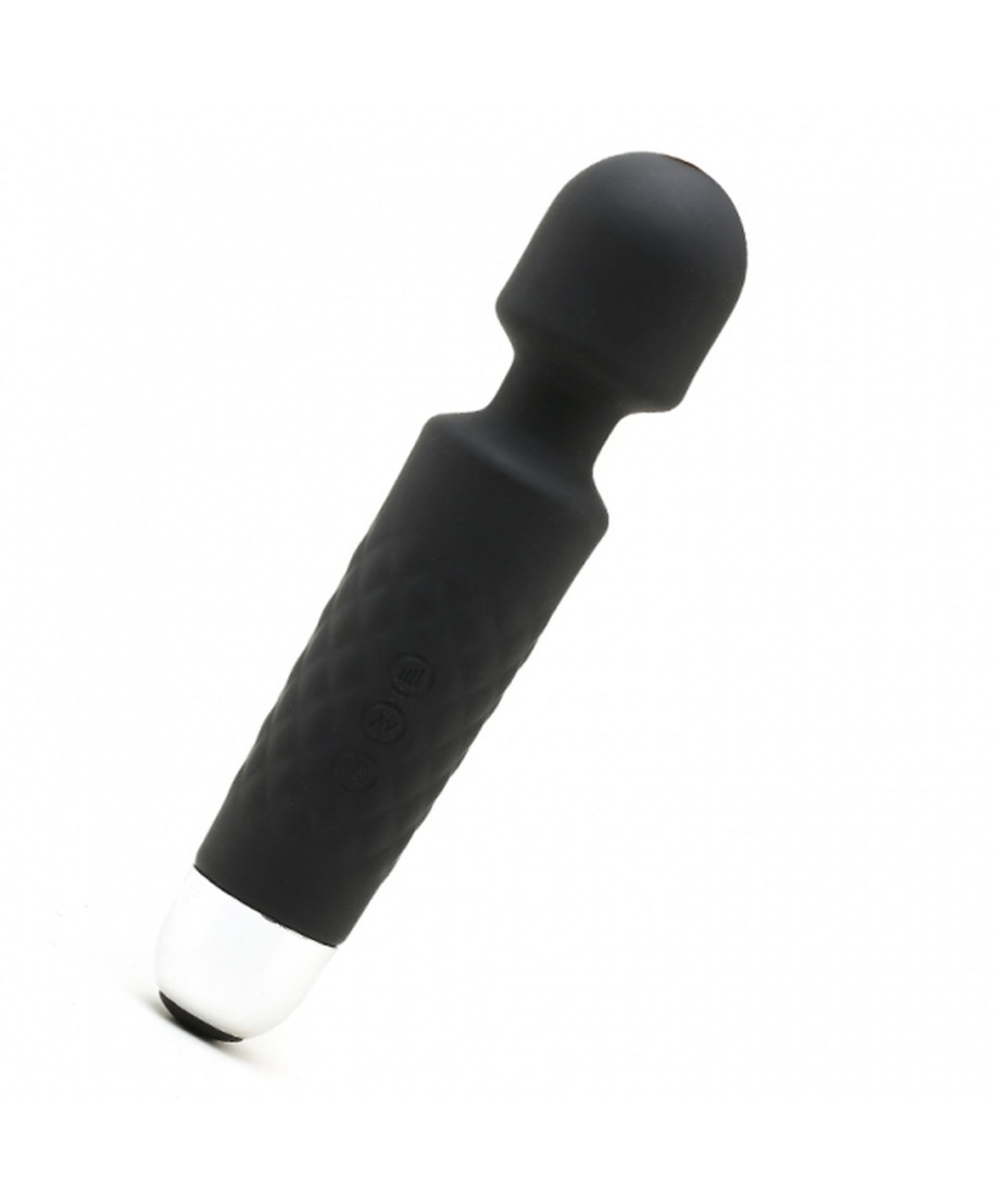 Iwand black rechargeable silicone bodywand massager