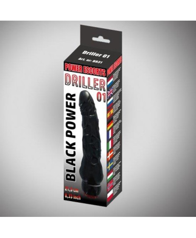 Driller 01 black 215 cm realistic vibrating