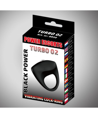 Turbo 02 black vibratinging cockring