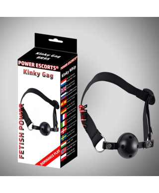 Kinky gag black ball gag