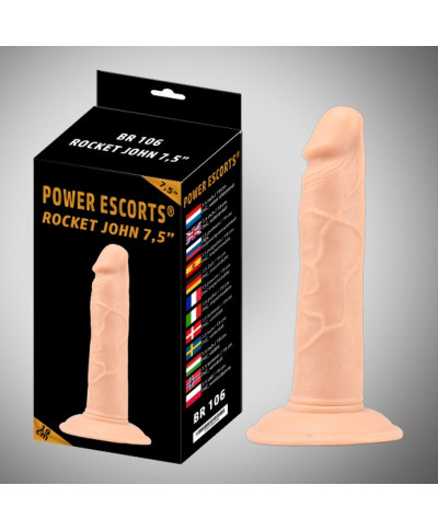 Duży gruby żylasty penis dildo z przyssawka 19 cm