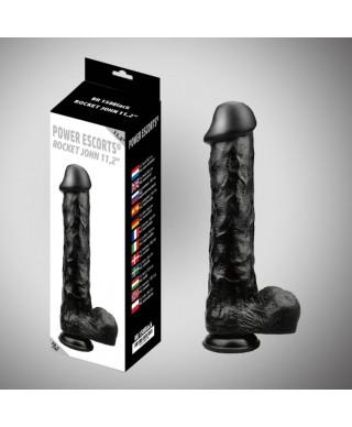 Rocket john black dildo 112 inch 285 cm