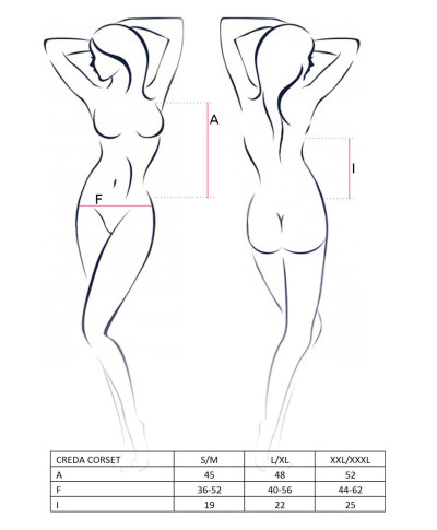 Bielizna-CREDA CORSET cream LXL - Casmir