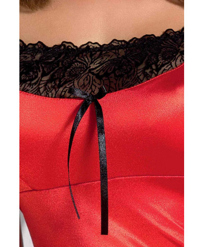 Bielizna-LAUREN CHEMISE red LXL - Casmir