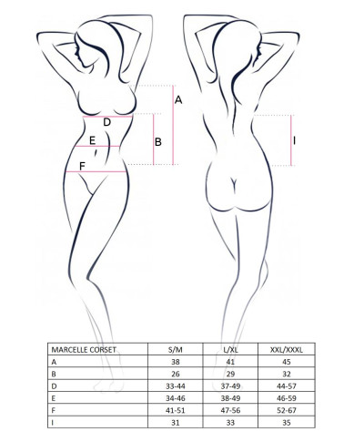 Bielizna-MARCELLE CORSET black XXLXXXL - Casmir
