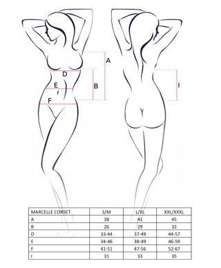 Bielizna-MARCELLE CORSET black XXLXXXL - Casmir